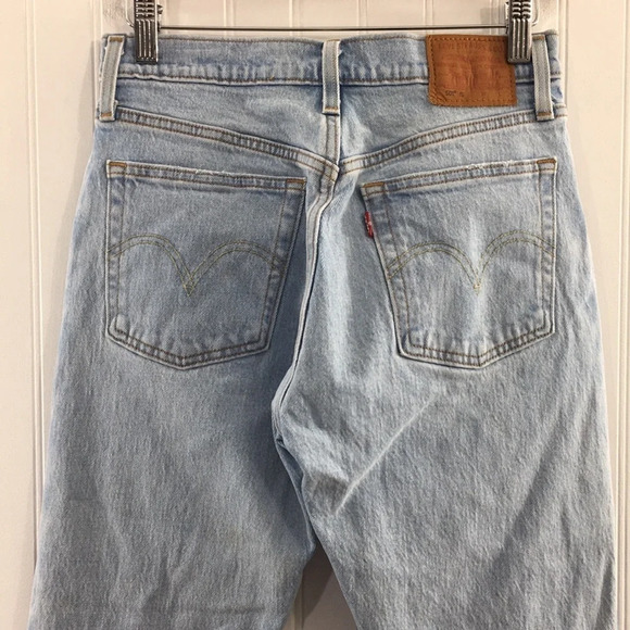 3/$20 Levi’s 501 Skinny Mom Jeans Womens 25x28 Light Wash Button Fly Premium - Picture 5 of 16